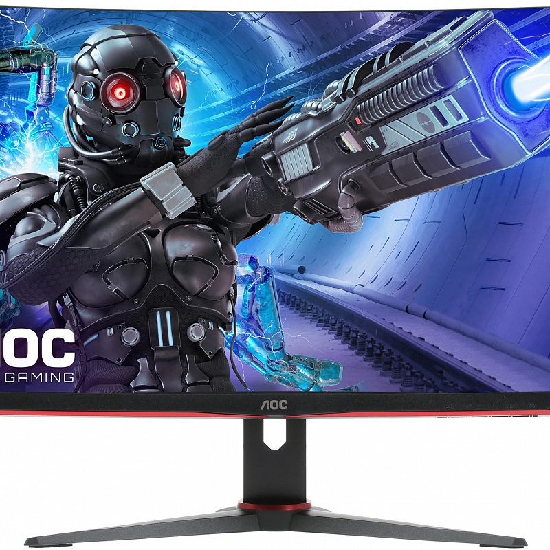 Монитор (AOC, C27G2ZE/BK, 27", 1920x1080, VA 240Hz, 2xHDMI, 1xDP, 1xAUX, 0.5 ms, LED, отличное, Кабель питания, DP/HDMI кабель)
