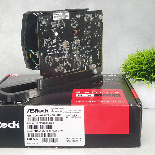Видеокарта (ASRock, RX 550, 4Gb, GDDR5, 128bit, Phantom Gaming, AMD, Полный комплект, отличное, 1xHDMI, 1xDP, 1xDVI) Видеокарта (ASRock, RX 550, 4Gb, GDDR5, 128bit, Phantom Gaming, AMD, Полный комплект, отличное, 1xHDMI, 1xDP, 1xDVI)